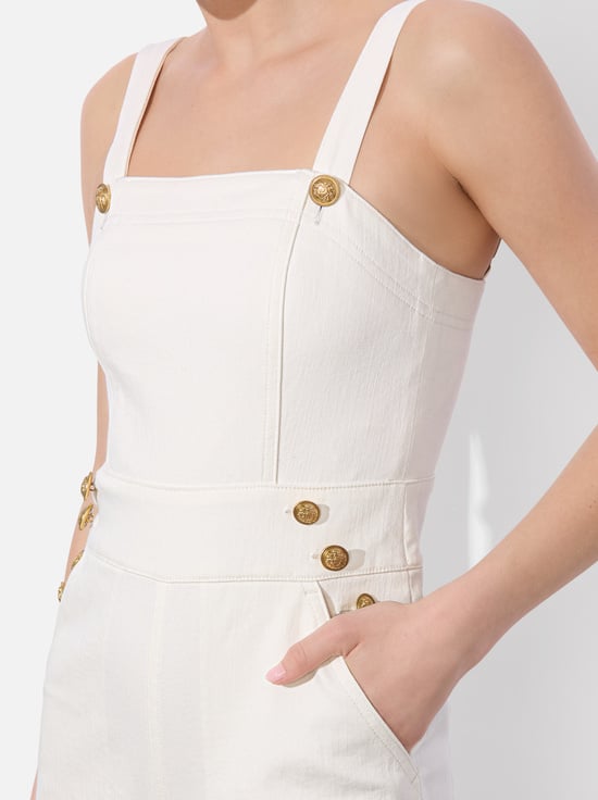 OFF WHITE-VITA DENIM ROMPER