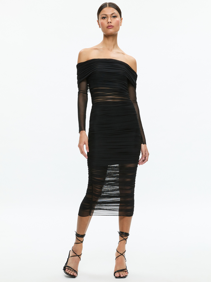 ISADOLA MIDI DRESS - BLACK - Alice And Olivia