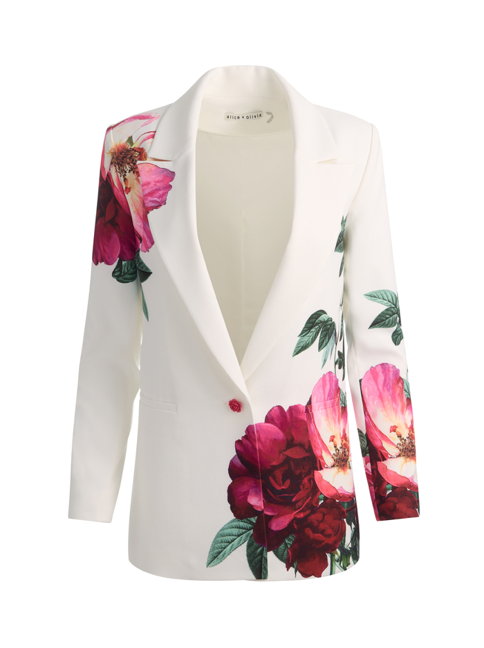 DENNY BOYFRIEND BLAZER - EMPRESS BLOOM OFF WHITE image 5 - ALICE + OLIVIA