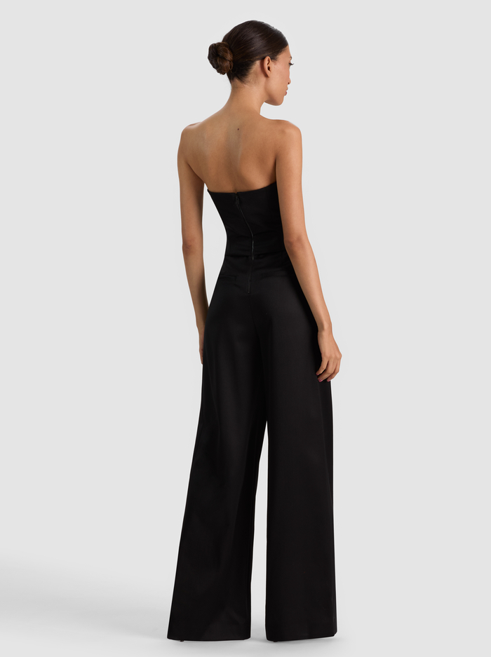 KELCEY STRAPLESS WOOL JUMPSUIT - BLACK image 2 - ALICE + OLIVIA