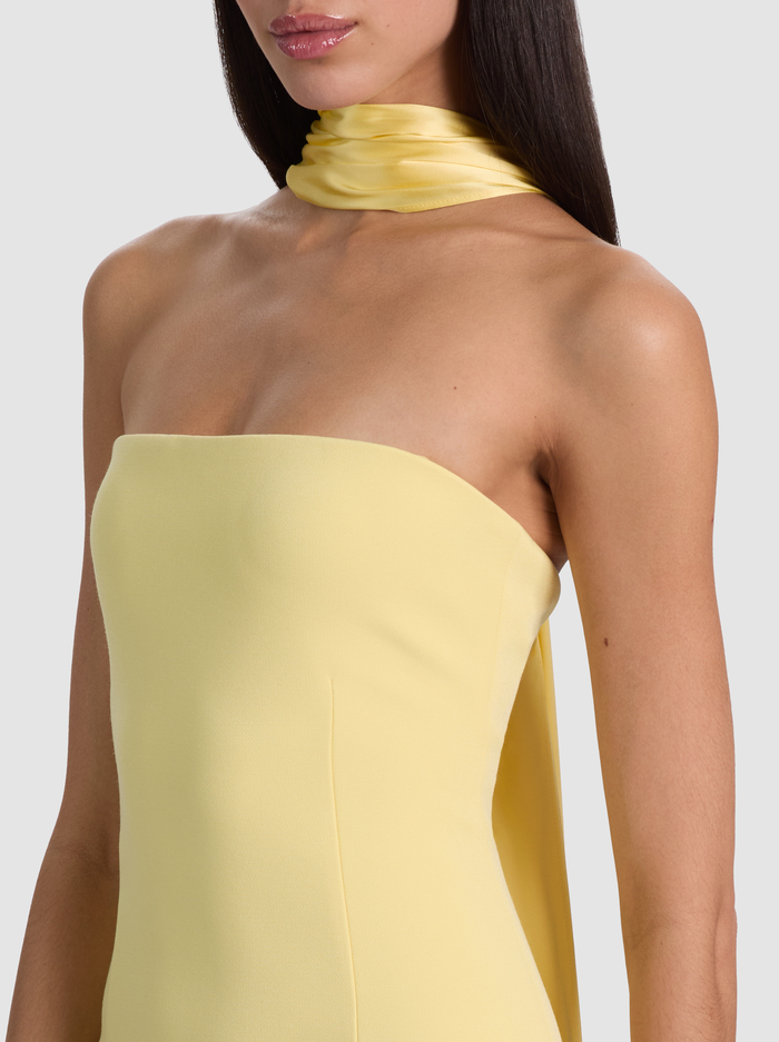 CHANA MAXI DRESS WITH SCARF - BUTTER image 1 - ALICE + OLIVIA