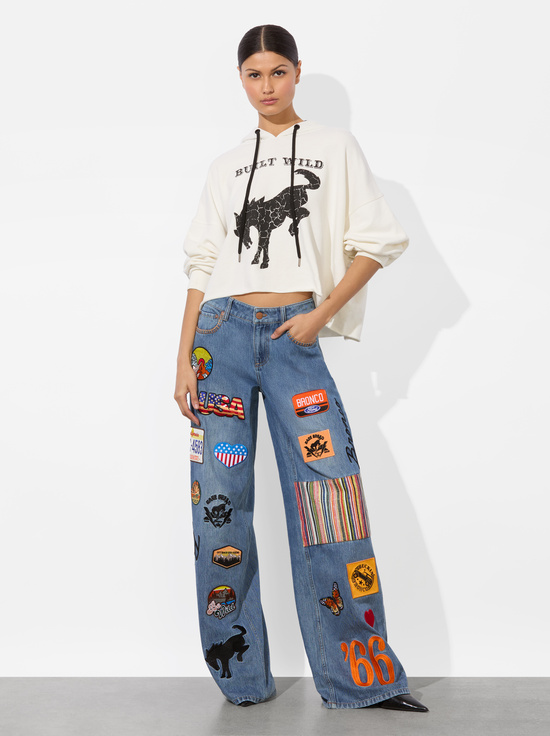 BUILT WILD-A+O X BRONCO SUNNY CROPPED HOODIE