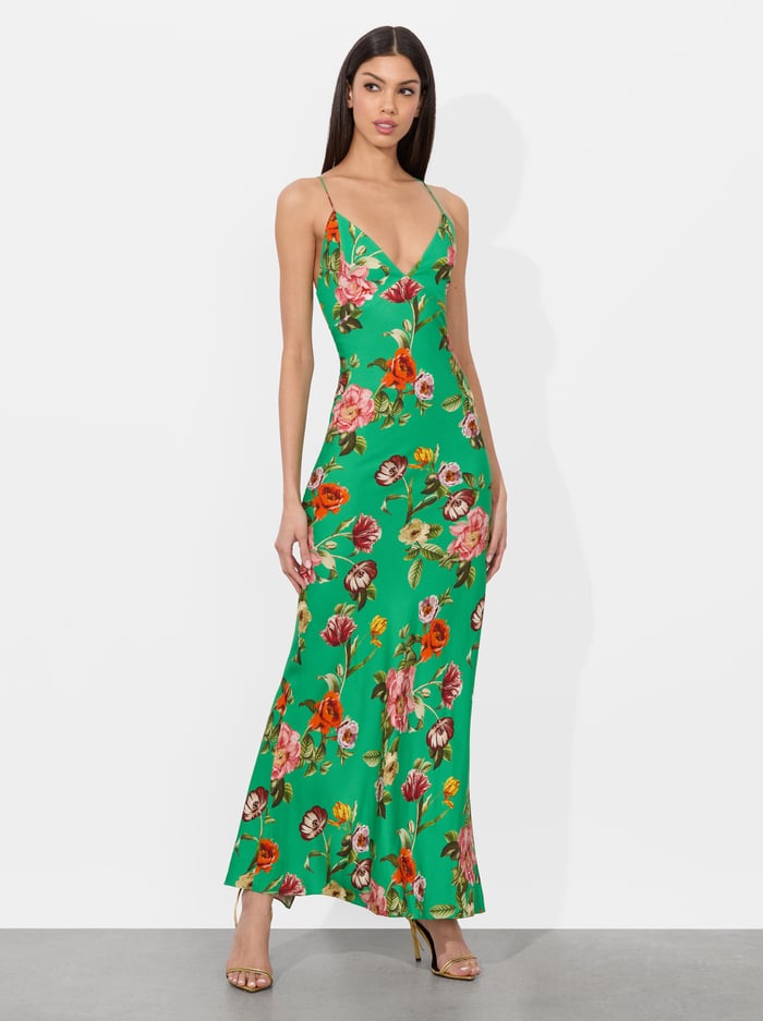 LOMA MAXI SLIP DRESS - HAMPTONS FLORAL image 3 - Alice And Olivia