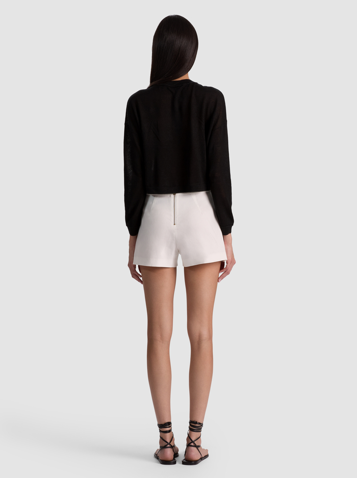 ALAINA LINEN HENLEY - BLACK image 2 - ALICE + OLIVIA