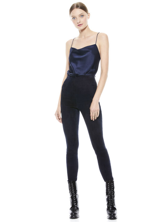 NAVY-MADDOX SUEDE LEGGING