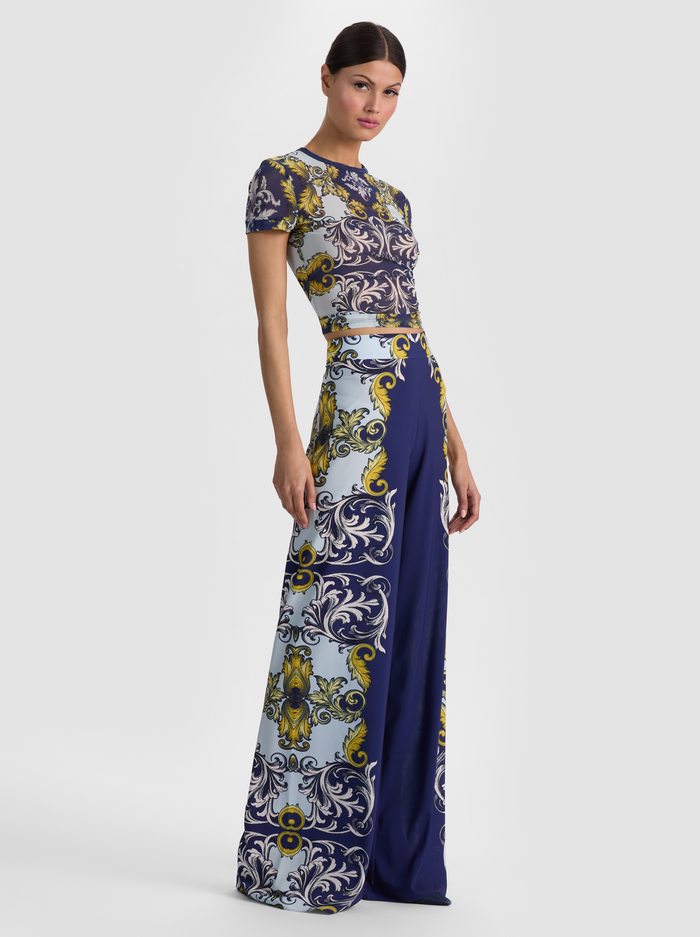 ATHENA WIDE LEG PANT - ANTIQUE SCROLL image 4 - ALICE + OLIVIA