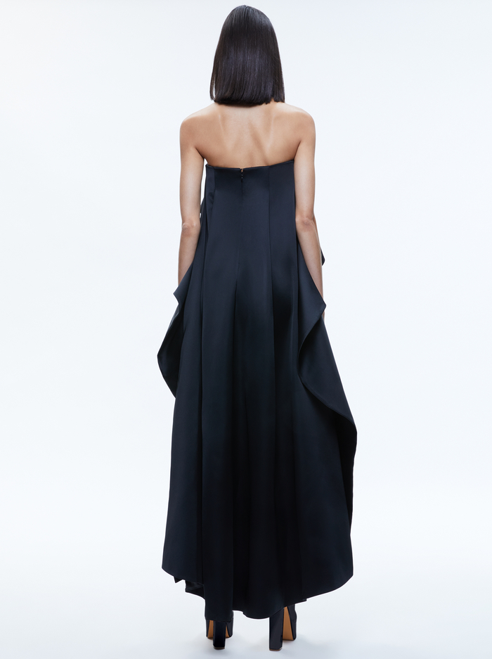 THEDA STRAPLESS HIGH LOW DRESS - ECRU/BLACK image 1 - Alice And Olivia