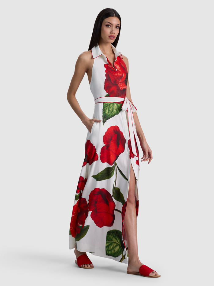CHASSIDY HALTER MAXI DRESS - SUMMER POPPY image 4 - ALICE + OLIVIA