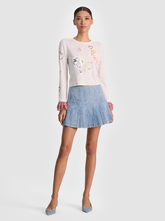 ECRU MULTI-CAROLANN PULLOVER