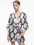 DOMINO KIMONO WITH TIE BELT - CLASSIC IKAT