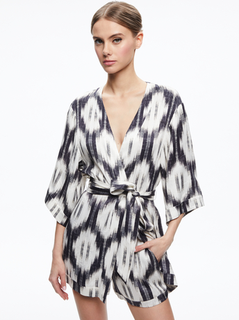 DOMINO KIMONO WITH TIE BELT