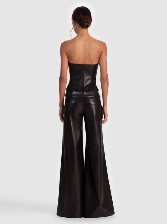 BLACK-MADISON VEGAN BUSTIER TOP