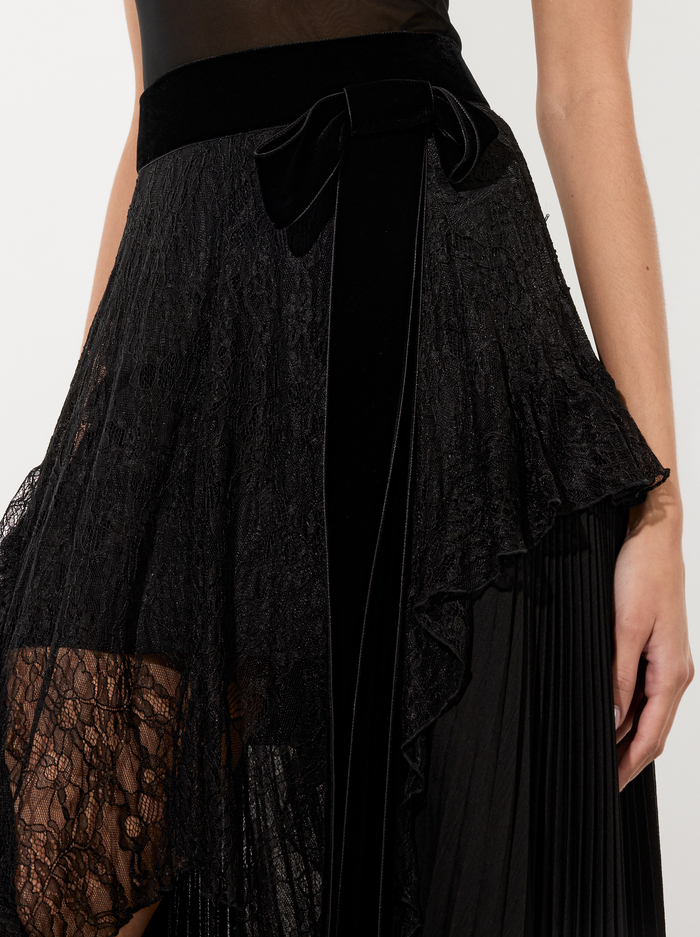 CORALIA MIDI SKIRT - BLACK image 3 - Alice And Olivia