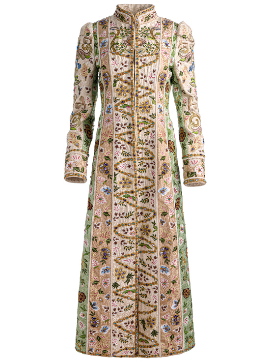 CHAMPAGNE/MULTI-THOMAS EMBELLISHED COAT