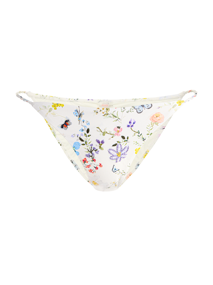 A+O X PQ SWIM EMBROIDERED FULL BIKINI BOTTOM - GARDEN GOSSIP OFF WHITE image 6 - ALICE + OLIVIA