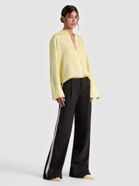 CRESCENDO STRIPE-FINELY OVERSIZED BUTTON DOWN