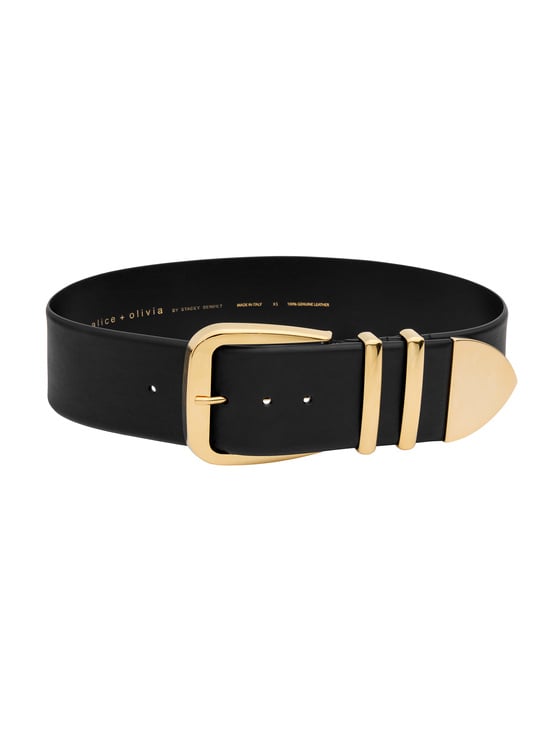 BLACK/GOLD-HARLEY WIDE BELT