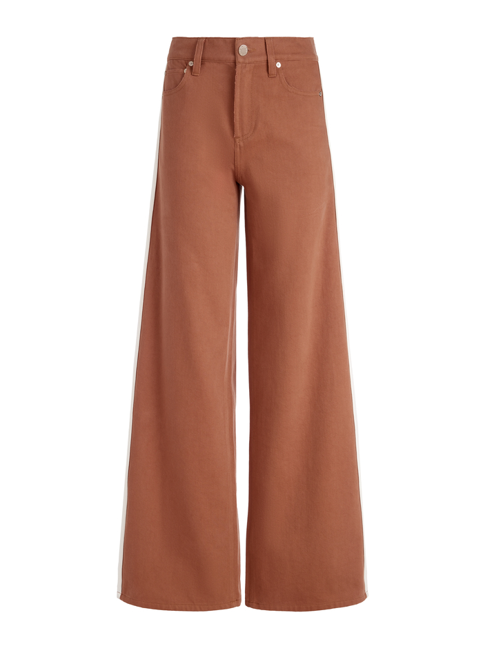 TRISH SIDE STRIPE JEAN - CAMEL image 4 - Alice And Olivia