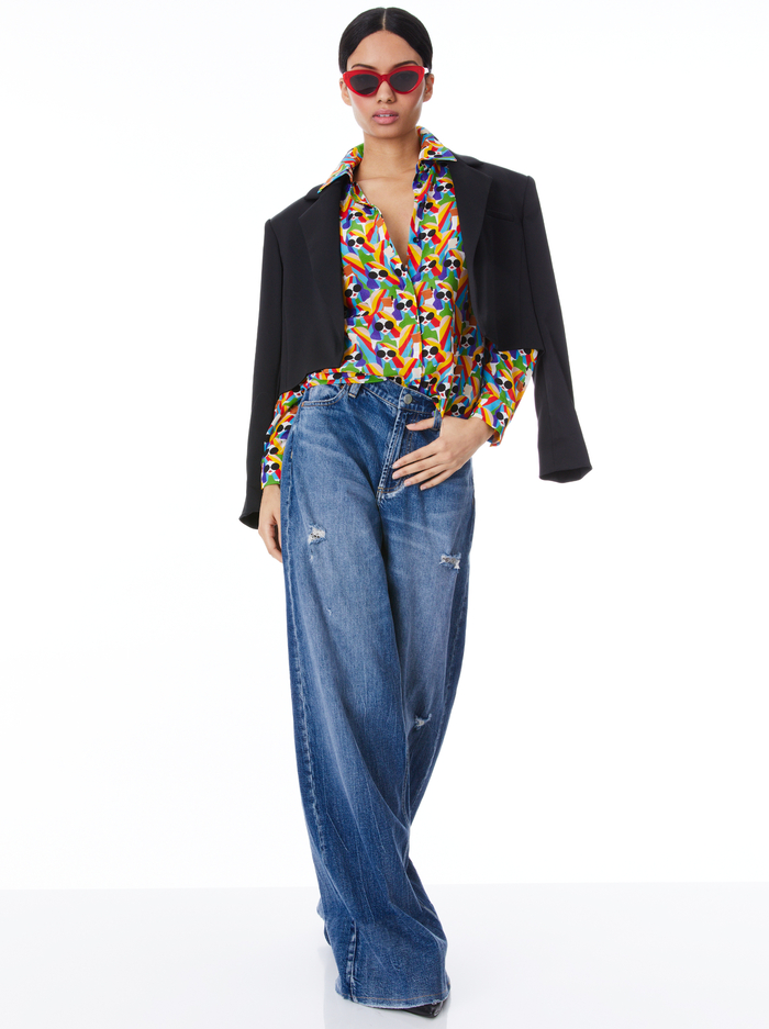 WILLA SILK BLOUSE - MOD STACE image 4 - ALICE + OLIVIA