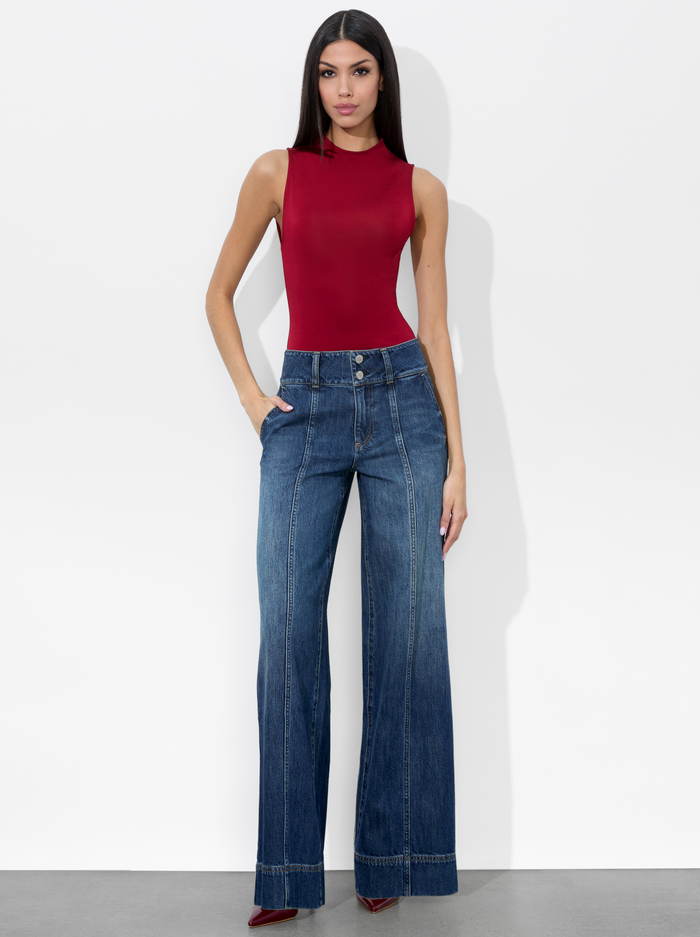 MAME WIDE LEG JEAN - DARBY VINTAGE BLUE image 3 - Alice And Olivia