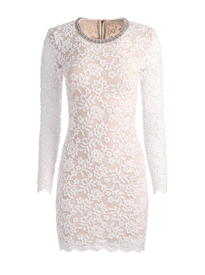 INKA LACE MINI DRESS - OFF WHITE image 5 - ALICE + OLIVIA