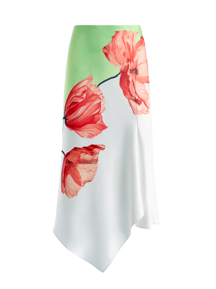 HARMONY DRAPEY SLIT ASYMMETRIC SKIRT - DREAM LIFE SHARP GREEN image 5 - Alice And Olivia