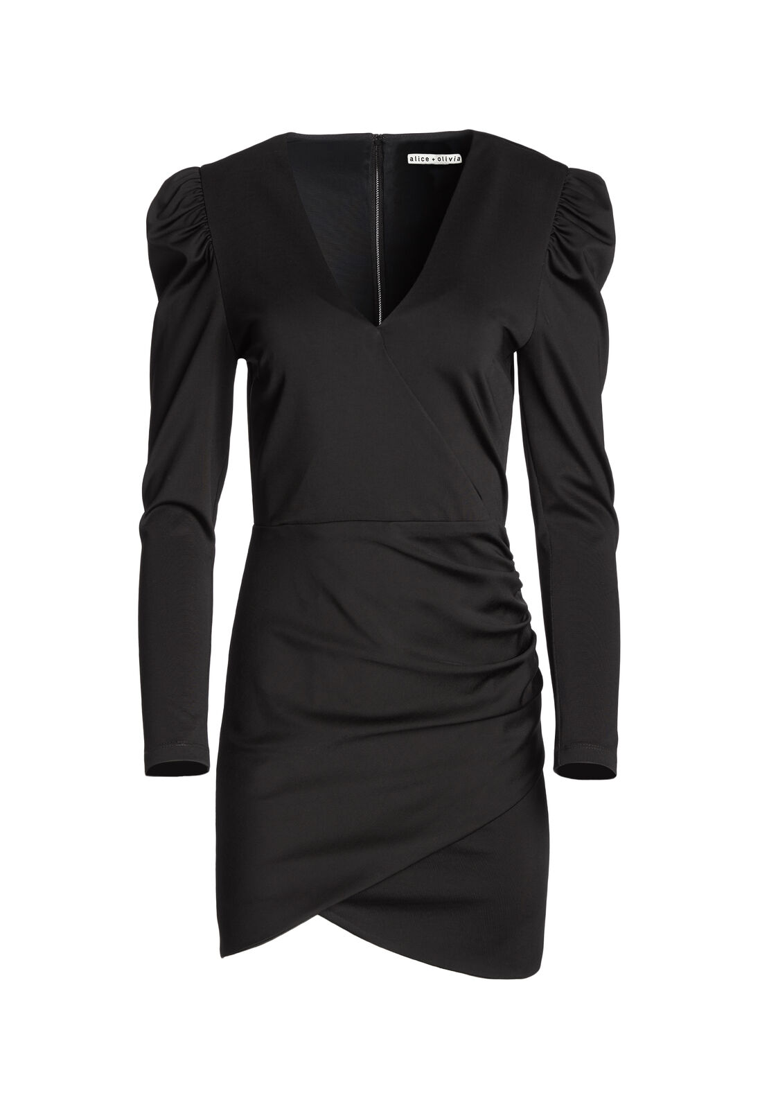 alice and olivia judy ruched dress