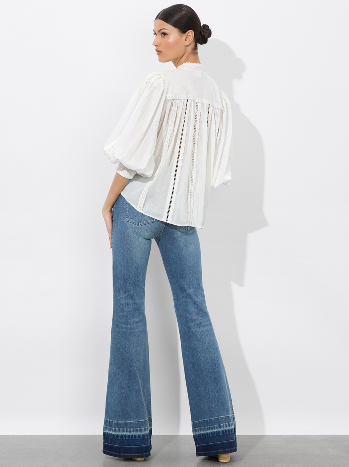 CORA BUTTON DOWN BLOUSE - OFF WHITE image 2 - Alice And Olivia
