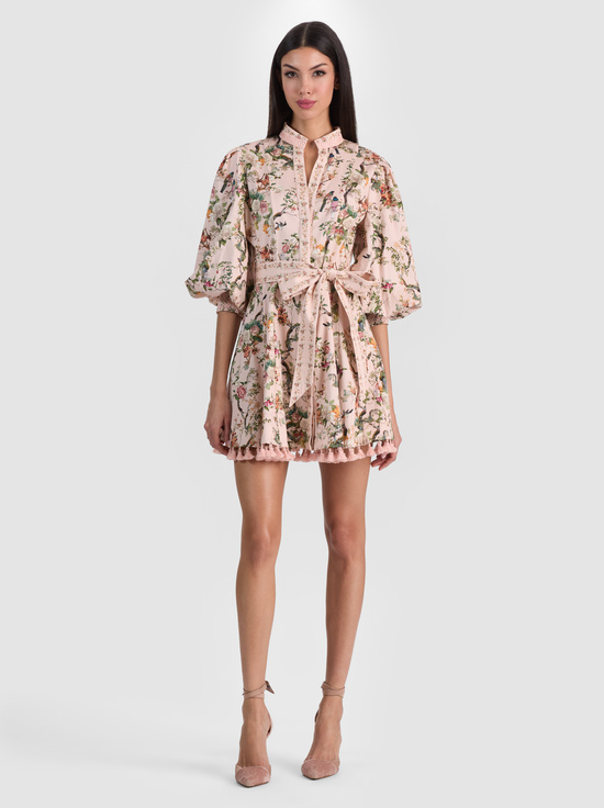 SUNSET GROVE ENGLISH ROSE-LUCY MINI SHIRT DRESS