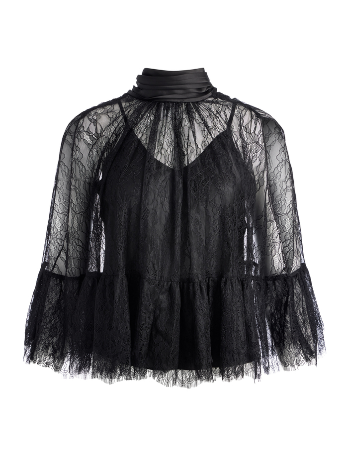 ZENON TOP WITH CAMI - BLACK image 5 - Alice And Olivia