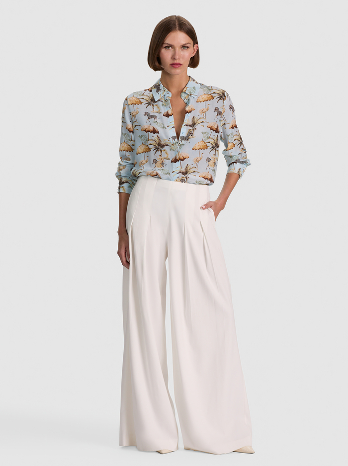 WILLA STACEFACE SILK BLOUSE - UNTAMED image 1 - ALICE + OLIVIA