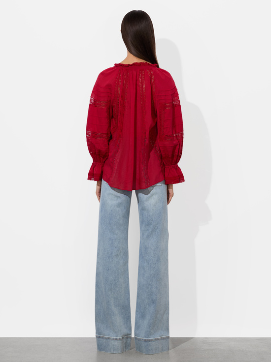 DARK CHERRY-JOSEPHINE BLOUSE