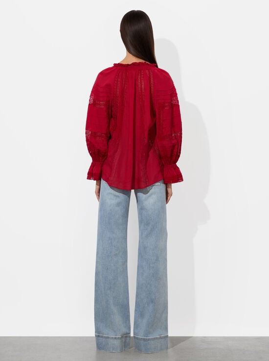 DARK CHERRY-JOSEPHINE BLOUSE