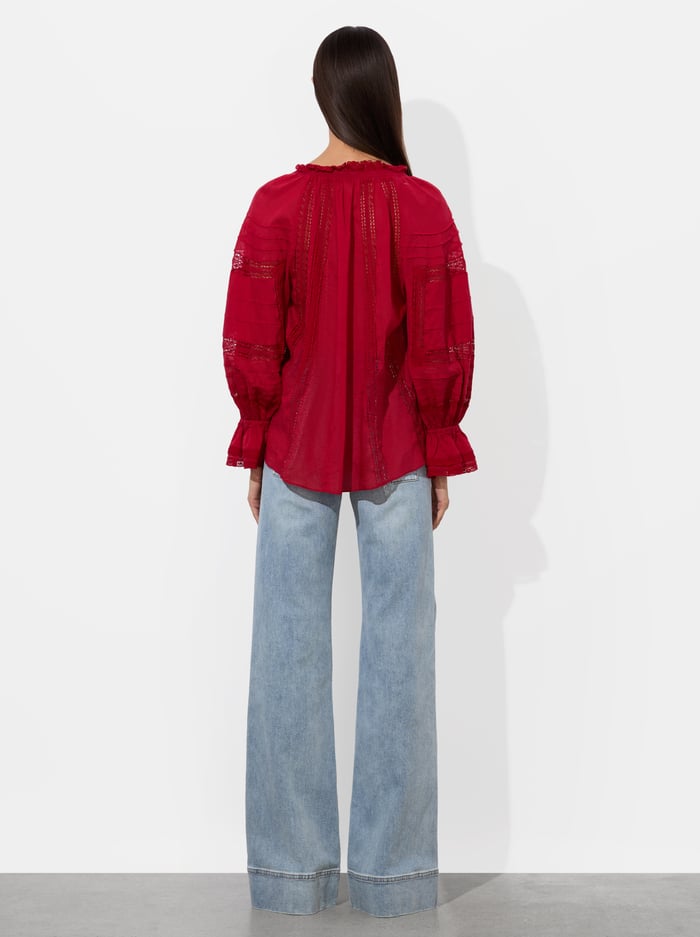 JOSEPHINE BLOUSE - DARK CHERRY image 2 - Alice And Olivia