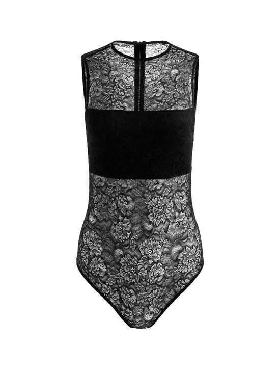 BLACK-NICHOL LACE BODYSUIT