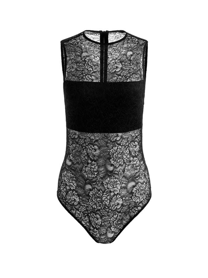 NICHOL LACE BODYSUIT - BLACK image 5 - Alice And Olivia