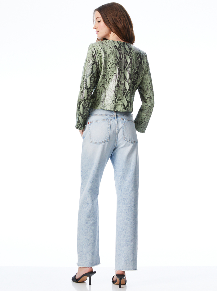 KIDMAN LEATHER JACKET - SAGE image 1 - Alice And Olivia