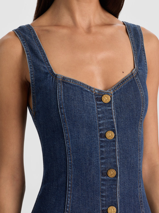 DANICA DARK INDIGO-BEA DENIM MINI DRESS