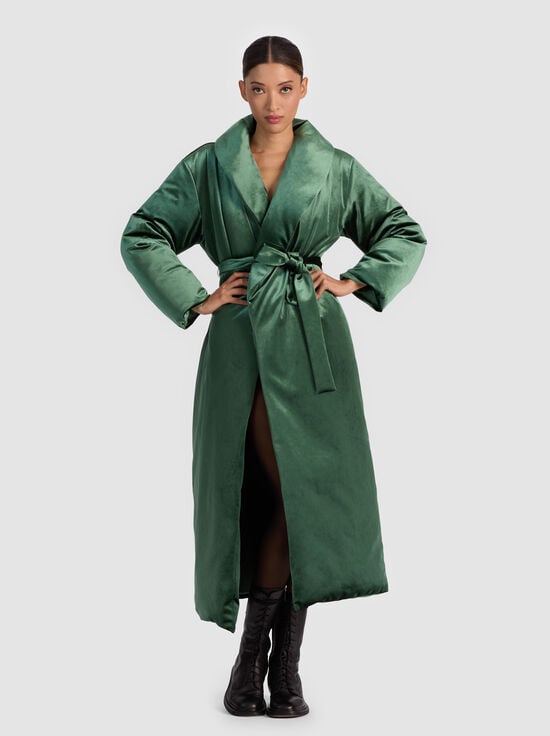 GREEN MYSTIQUE-IMA PUFFER COAT