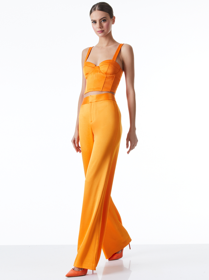 JEANNA BUSTIER CROPPED TOP - TANGERINE image 4 - Alice And Olivia