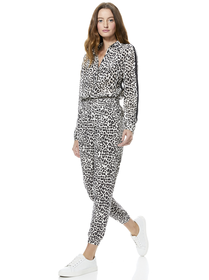 WILLA LEOPARD PLACKET TOP - ROYAL LEOPARD LG image 2 - Alice And Olivia
