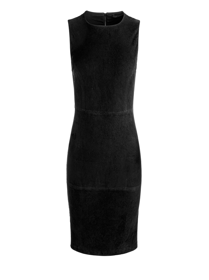 DELORA SUEDE MIDI DRESS - BLACK image 5 - Alice And Olivia