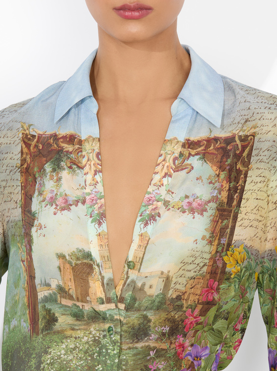 DUSK TO DAWN-ELOISE BUTTON DOWN BLOUSE