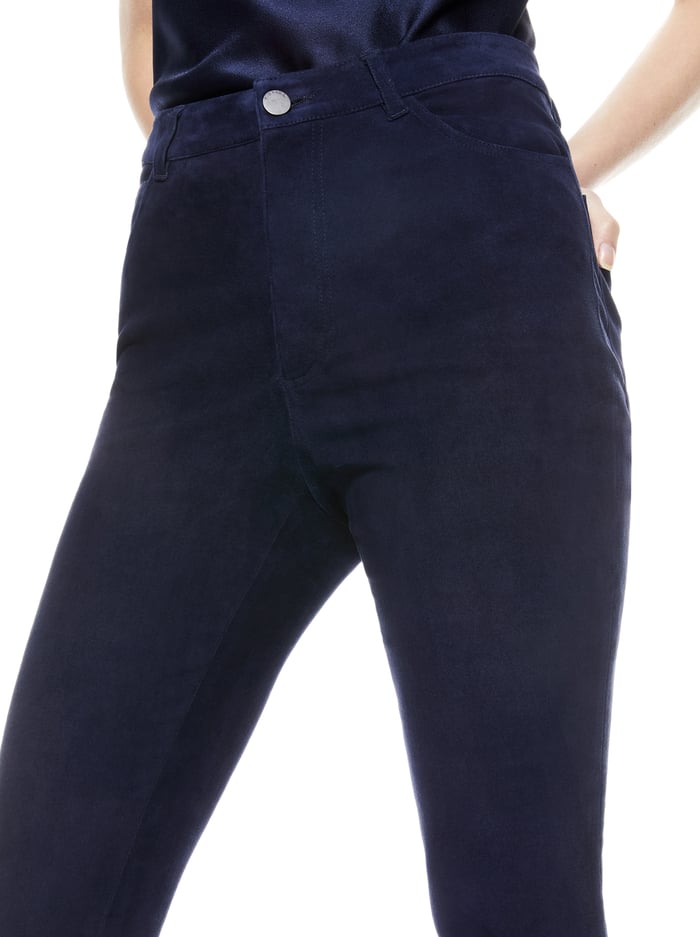 MIKAH SUEDE PANT - NAVY image 3 - Alice And Olivia