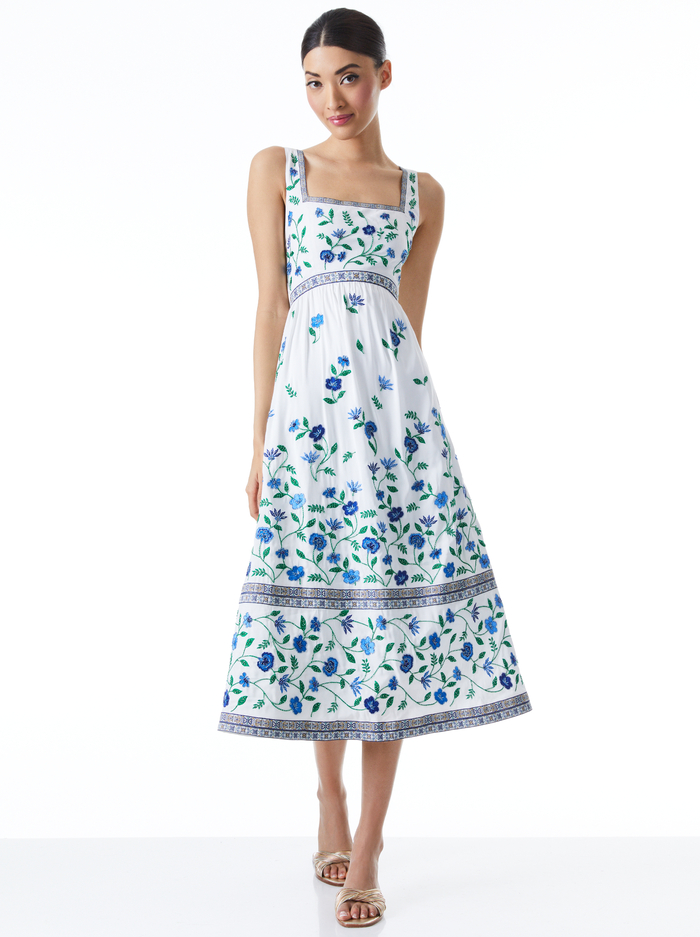 JOELLA EMBELLISHED MIDI DRESS - MULTI - Alice And Olivia