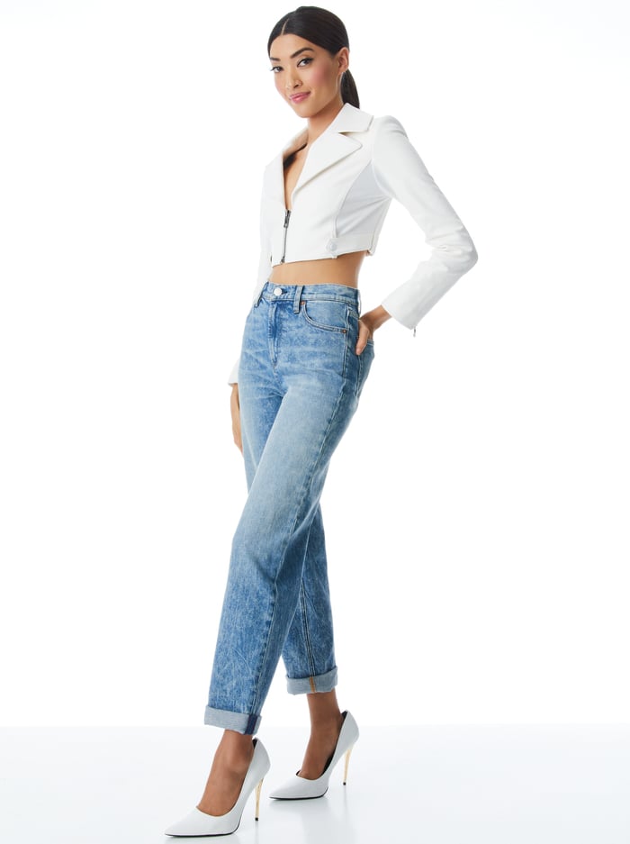 YARDLEY VEGAN JACKET - OFF WHITE image 4 - Alice And Olivia