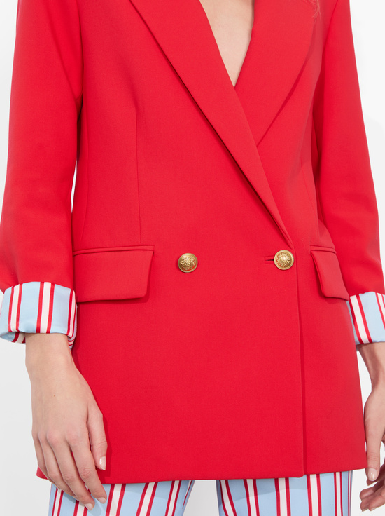 BRIGHT RUBY-ARIAS DOUBLE BREASTED BLAZER