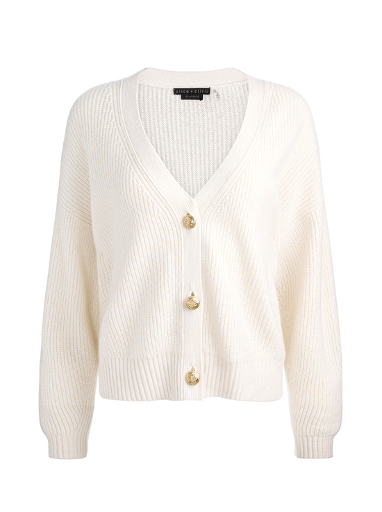 ECRU-ATTICUS CASHMERE CARDIGAN