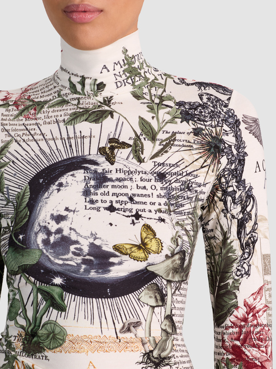 DREAMSCAPE MOON VANILLA-DELAINA TURTLENECK TOP