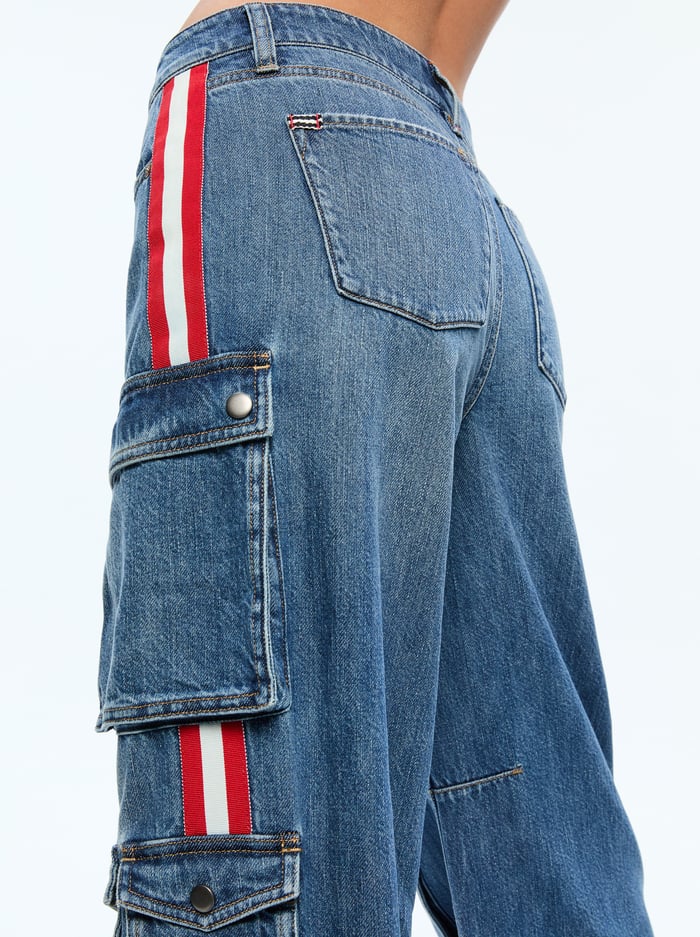 OLYMPIA JEAN - AVERY BLUE/BRIGHT RUBY image 3 - Alice And Olivia